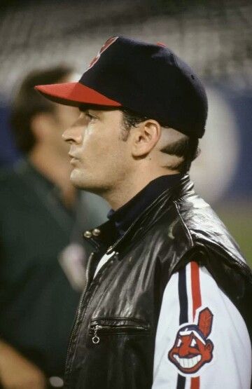 In Major League, Charlie Sheens character (Ricky Vaughn) doesn't